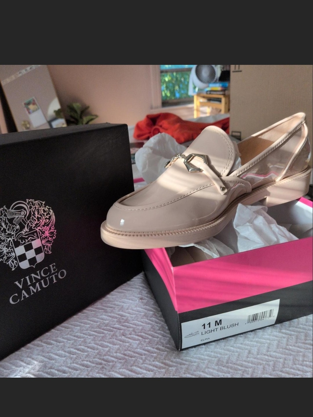 Vince Camuto NWT Women's 11 Patent Slip-On Loafer in Light Blush